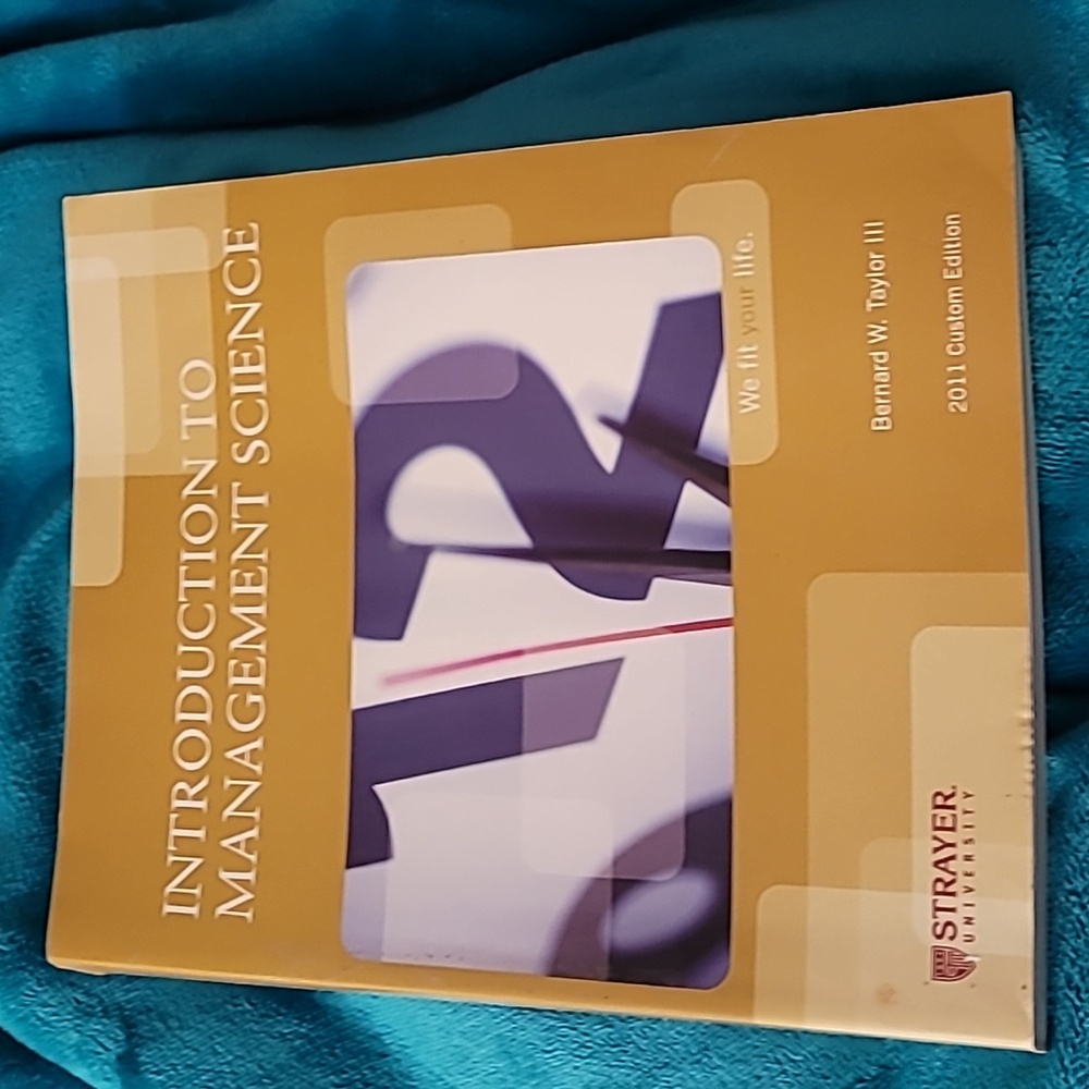 Introduction to management science paperback book by Bernard W. Taylor III